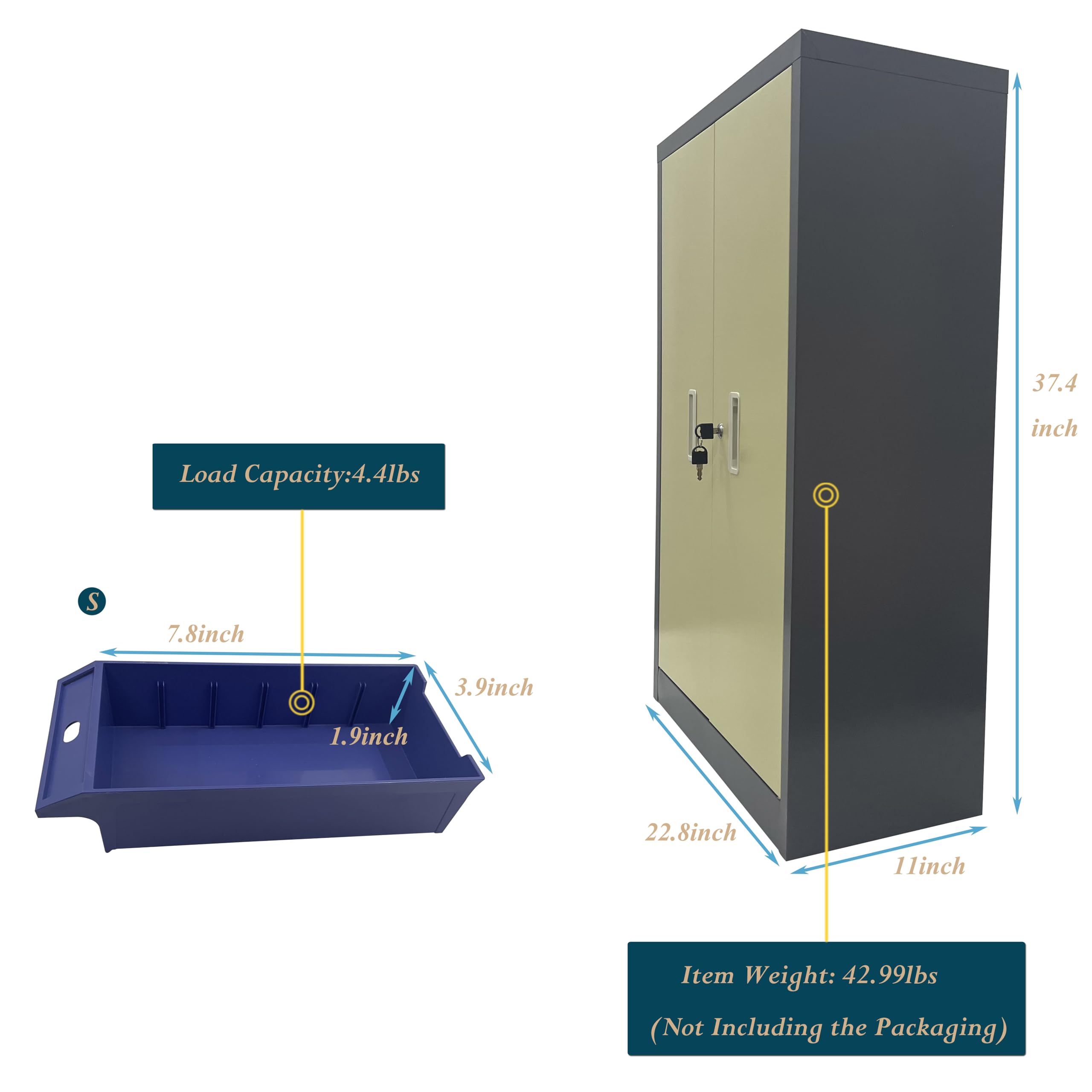 IntXanth Parts Cabinet Screw Hardware Spare Parts Storage Organizer with 60 Small Drawers 7.8 * 3.9 * 1.9 inch for Bolts Nuts Legos Beads Metals Documents Garages Factories Offices with Lockable Door