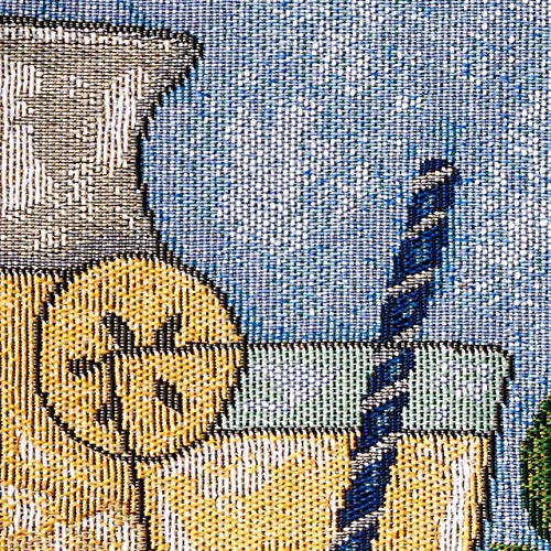 Tache Blue Summer Table Runner 90 Inches Long Fruity Drinks Colorful Watermelon Lemonade Decorative Spring Summer Blue Red Woven Tapestry Long Kitchen Coffee Dining Table Runners #TOP5