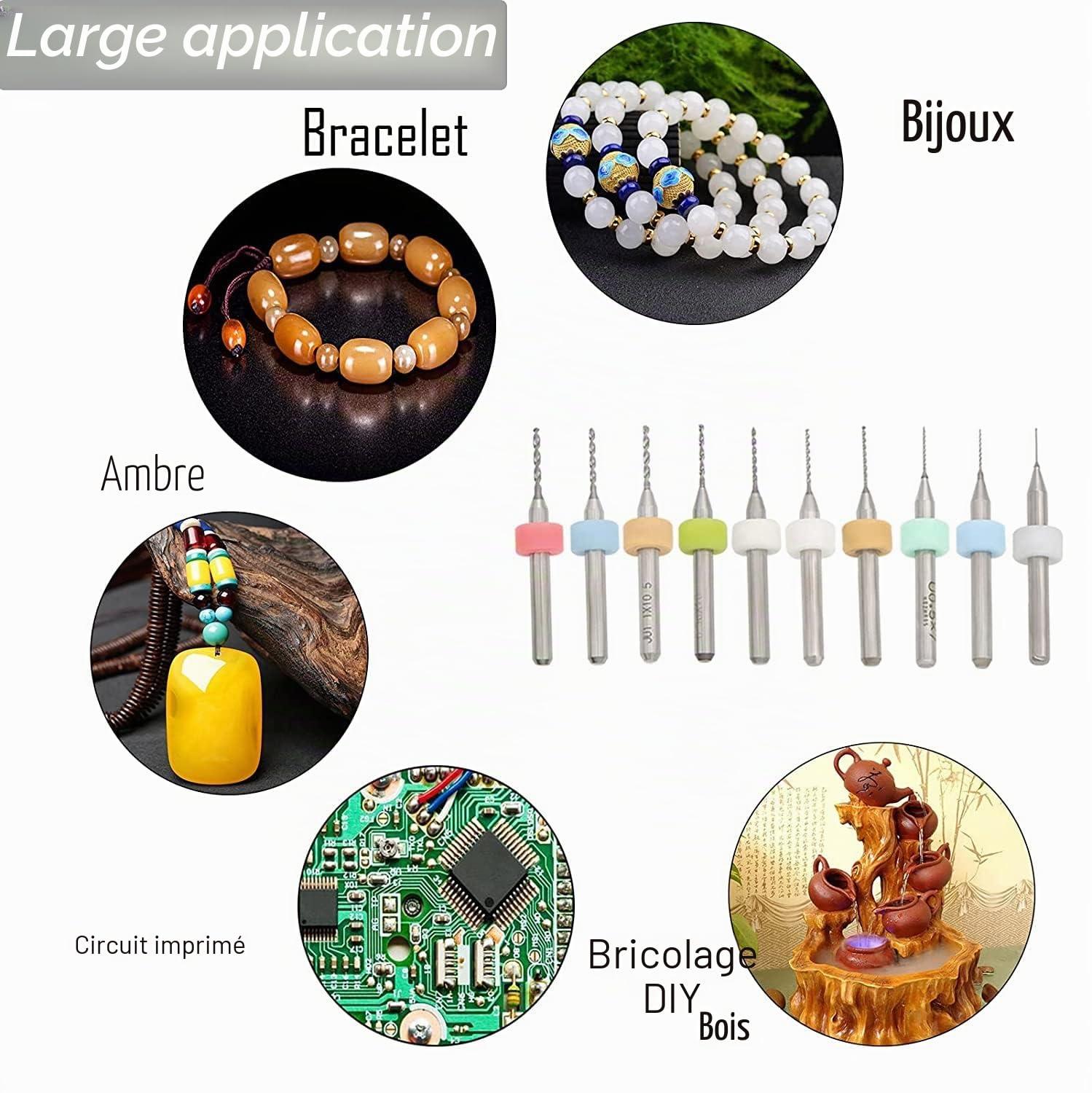 Carbure de Tungstène Micro Forets PCB Circuit Imprimé 20 Pcs 0.1-2.0mm Mini Twist Drill Bits Set Gravure