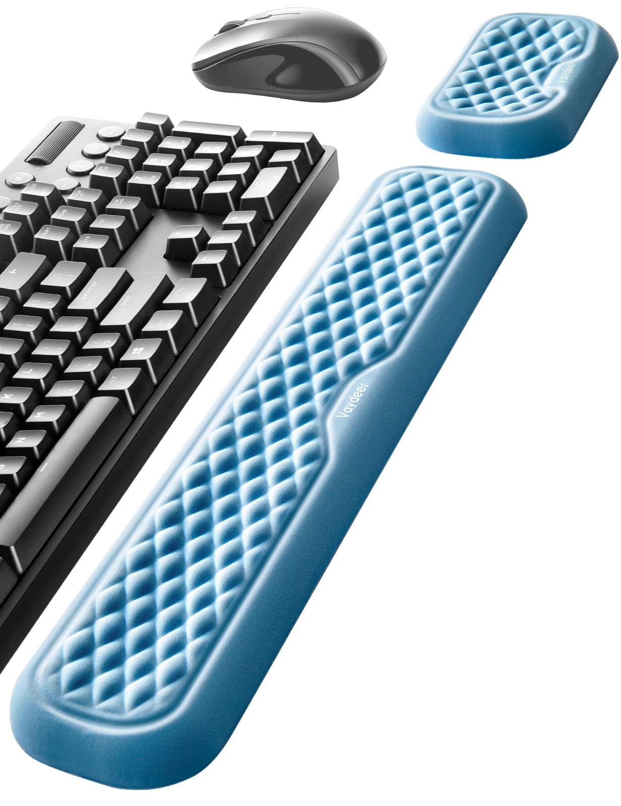 Reggibraccio Ortopedico Set Poggiapolsi Ergonomico Per Tastiera E Mouse In Memory Foam - Verde Poggia Polsi Per Mouse - Foto 5