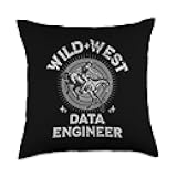 Western Data Engineer Software Developer Programmer Horse Throw Pillow