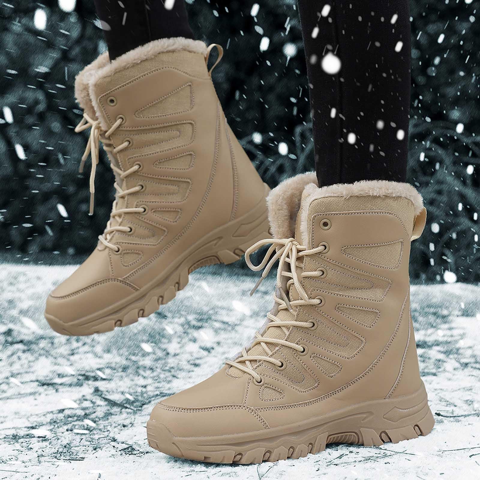 Stivali Donna Imbottiti 2026 Invernali Isolanti Foderati Antiscivolo Per Esterni, Clima Freddo, Termici, Comodi, Suola Di Trazione Pelle Scarpe Uomo Stivaletti