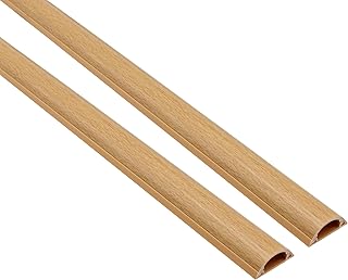 Electriduct Cable Shield Floor Cord Cover CSX-1.5 PVC Wire Protector 58 Inch - Wood Grain (Pack of 2)
