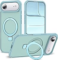 Vista 18 de Funda de grado militar compatible con iPhone 14 Plus de 6.7 pulgadas, con soporte magnético invisible tipo anillo, compatible con MagSafe y gran