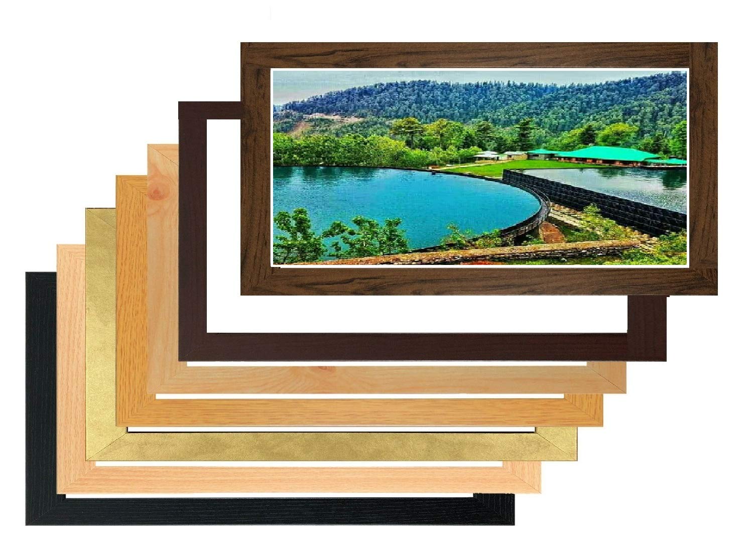Black Photo Frame Picture Frame Poster Frame Wood Wall Hanging Home Office Gift 33cm x 98cm