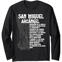 Miguel Arcangel Oracion San St Saint Michael Spanish Espanol Long Sleeve T-Shirt