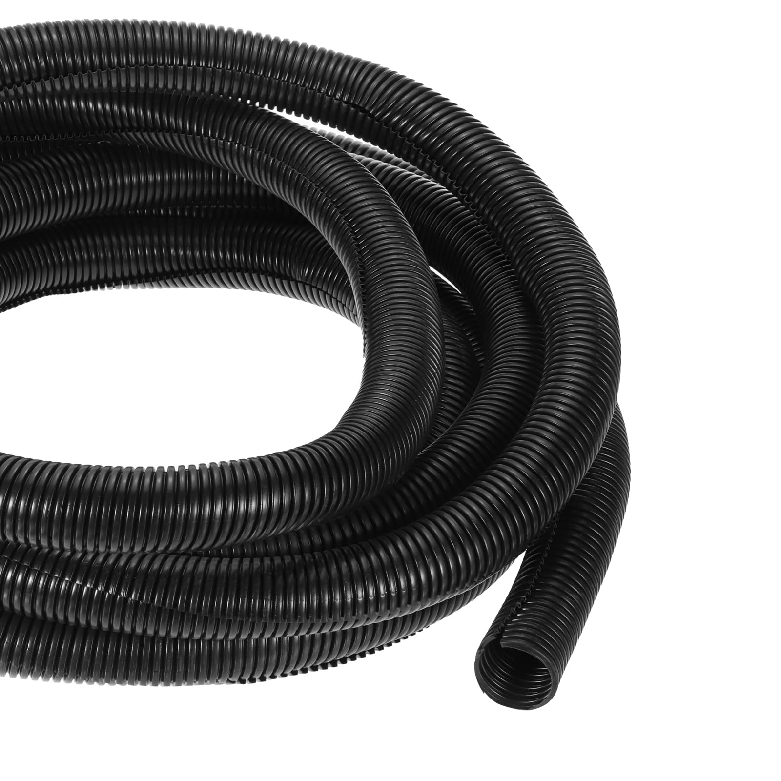 DMiotech 8m Wire Loom Split Tubing 38mm, Cord Protectors from Pet Flexible Conduit Cable Management for Office, Home, Garden, Black