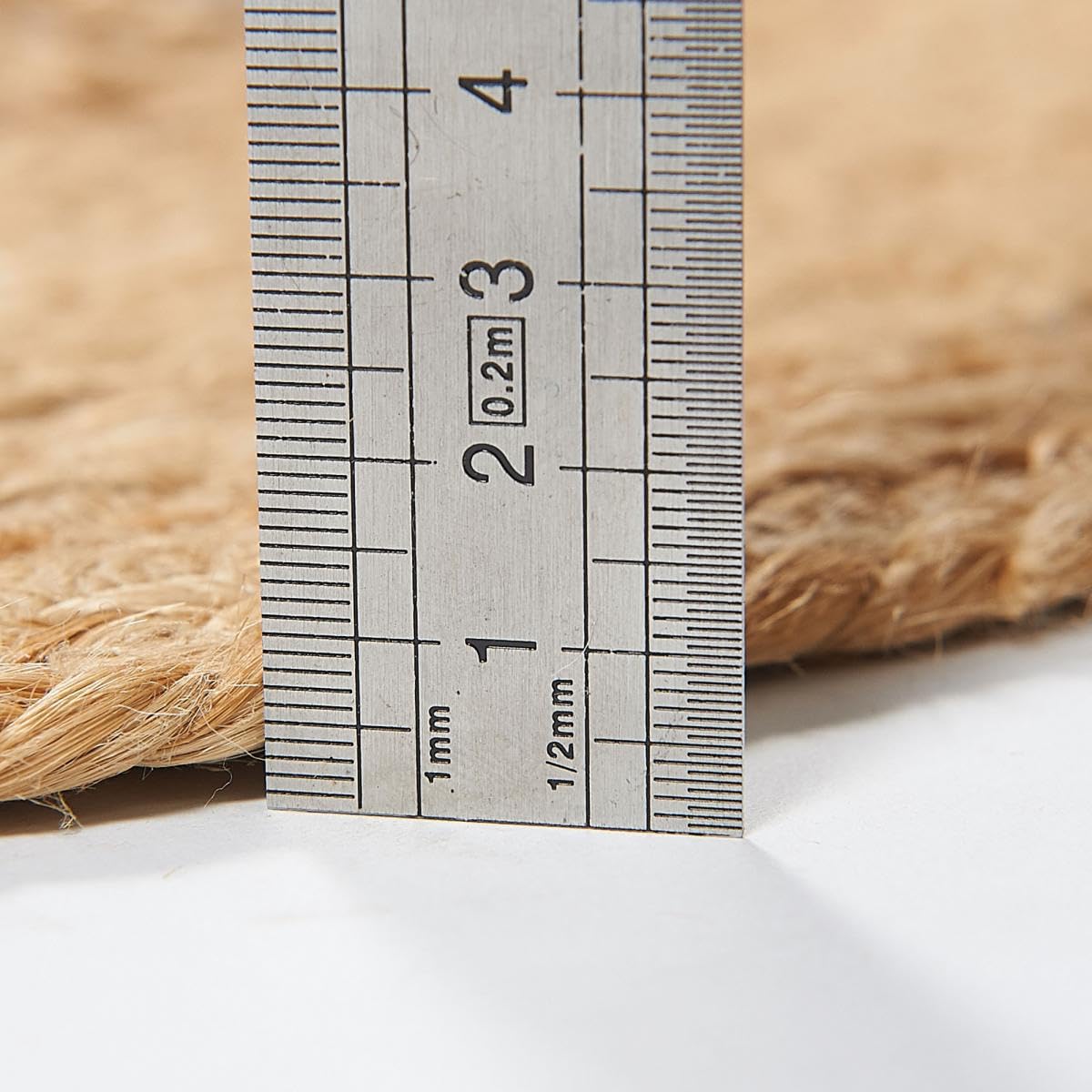 IMPALO Tapis Jute Salon, 160 X 230 Cm, Forme Ovale Élégante, Motif Rond Tressé, Beige, Tissé À La Main en Inde, Style Bohème, Kilim Authentique, 8232