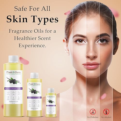 Miniatura 5 de Aceite aromático de vainilla de frambuesa negra, 4 onzas líquidas, aceite perfumado para hacer jabón, velas, bombas de baño, mantequillas