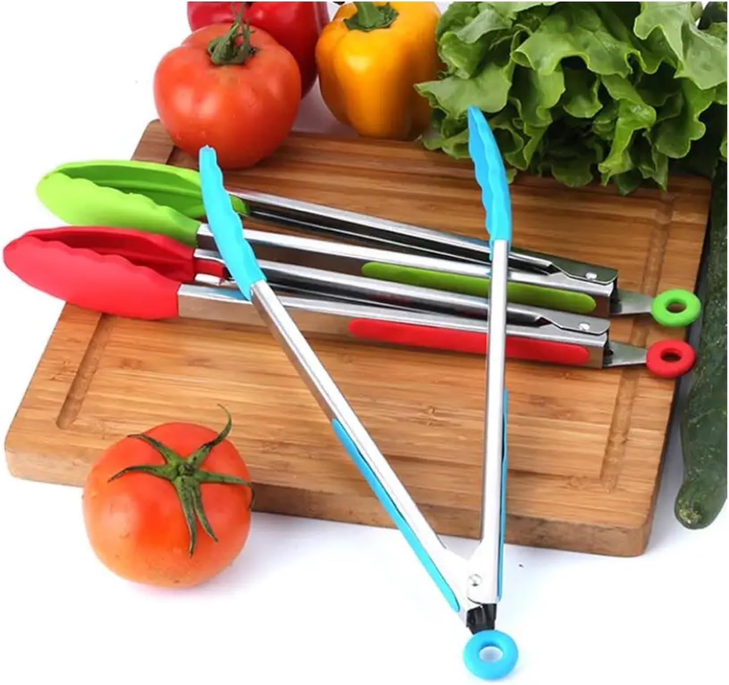 BBQ Food Tong Stainless Steel Kitchen Tongs Non-Slip Cooking Clip Clamp BBQ Salad Tools Grill Kitchen Accessories Accessories(1pc Metal)