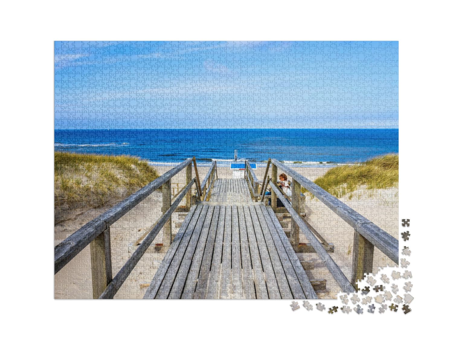 puzzleYOU: Puzzle 2000 Teile „Der Weg zum Strand von Westerland, Sylt“ – aus der Puzzle-Kollektion Deutschland