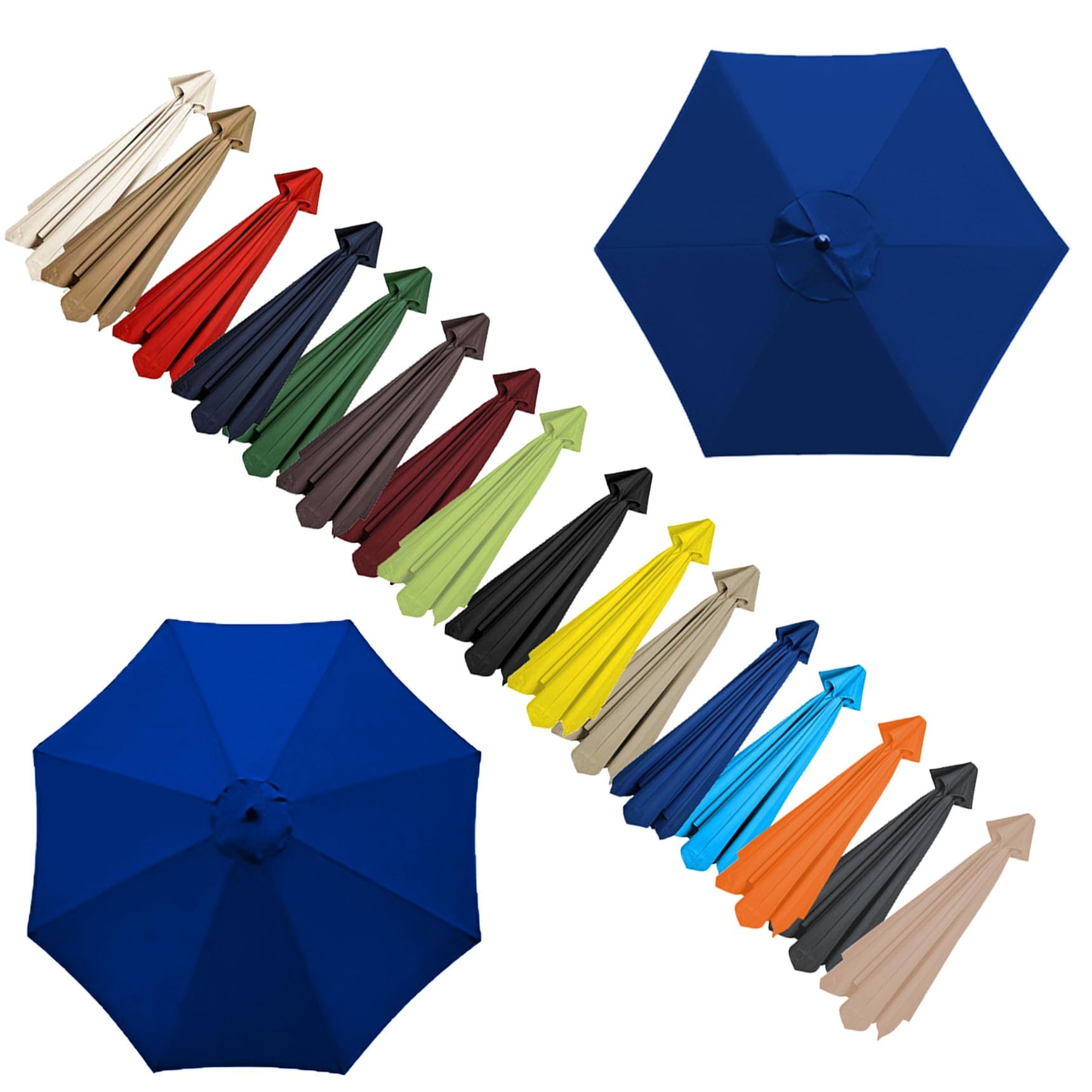Copertura impermeabile per ombrellone, copertura di ricambio per ombrelloni da giardino, balcone, piscina e spiaggia, tessuto di protezione solare per uso esterno