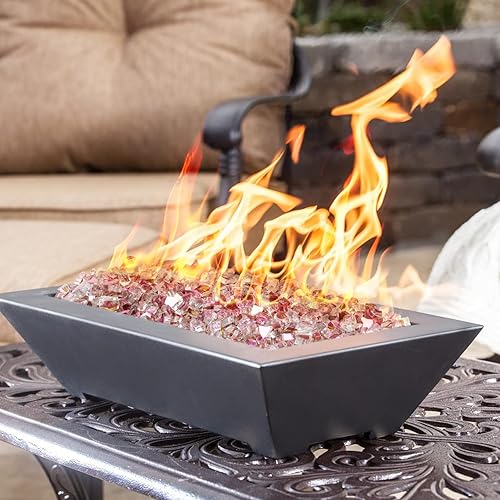 Miniatura 2 de Onlyfire - Vidrio de fuego de 10 libras para fogata de propano y chimenea de gas, rocas de vidrio reflectantes de 12 pulgada para mesa de hoguera y