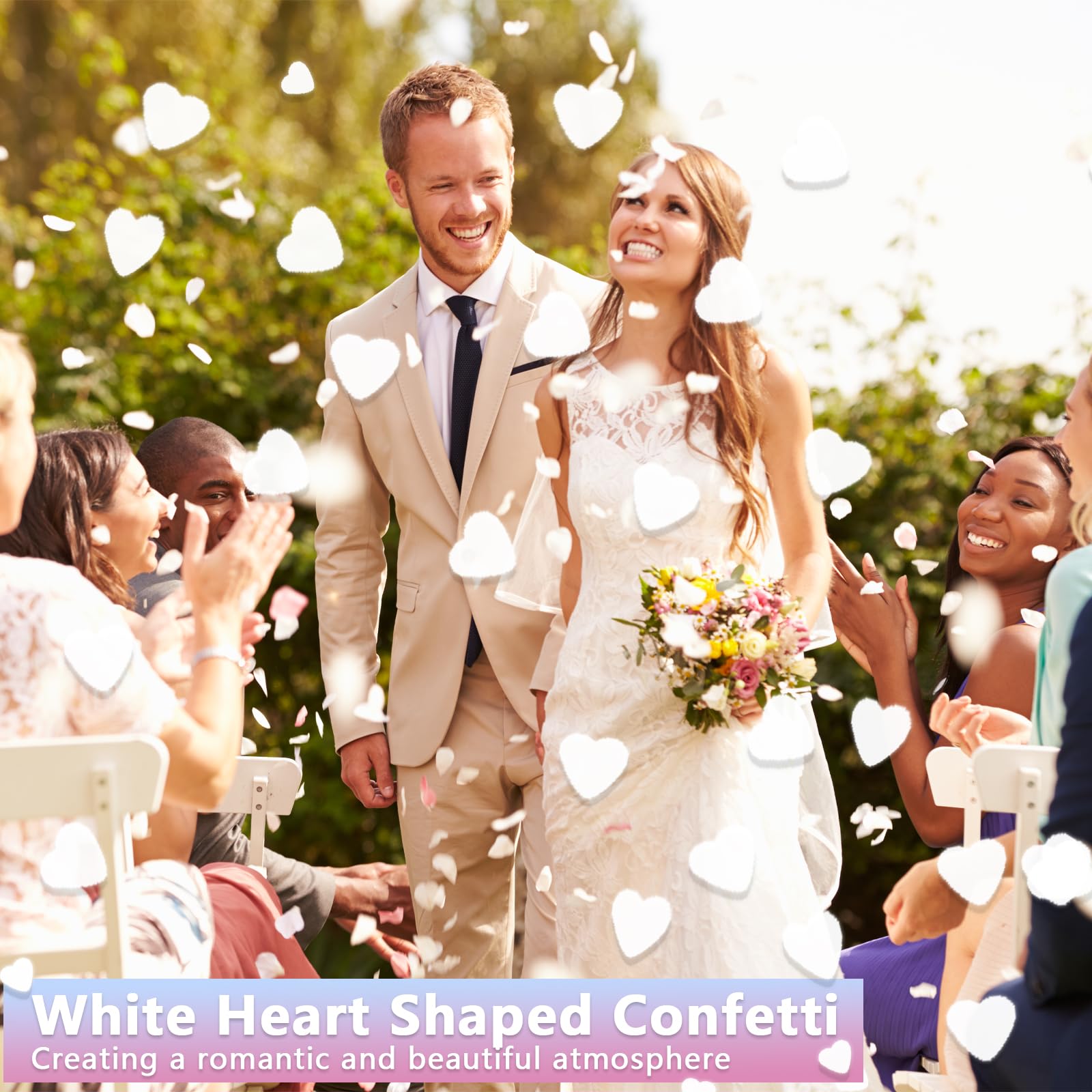 10000 PCS Wedding Confetti White Pink Rose Red Heart Confetti, Paper Confetti 5 | UK