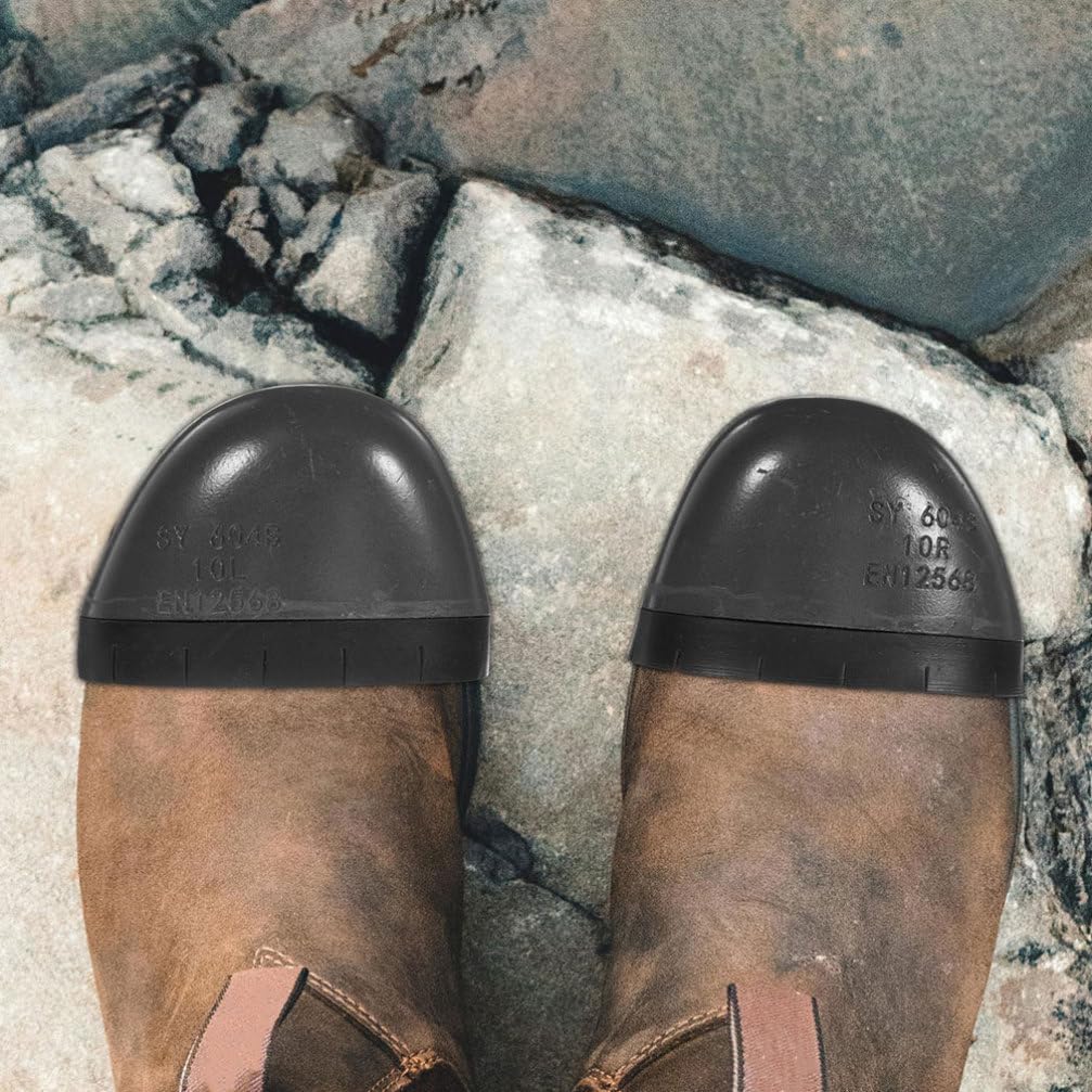 NOLITOY 2 Pairs of Safety Toe Covers, Plastic Rubber Toe Caps, Protective for Construction
