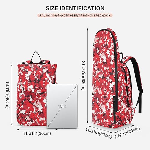 Miniatura 3 de Sporting Goods Tennis Bag Large Sturdy Red Camouflage Camouflage Sport Pickleball Badminton Bag for Teen Boys Girls Men Women para raqueta de tennis
