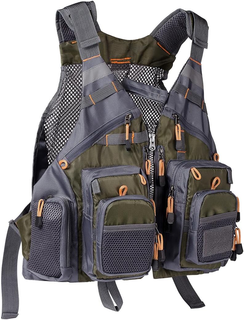 Strap Fishing Vest Adjustable for Men and Women, Fishing Waistcoat for Fly Bass Fishing and Outdoor Activities