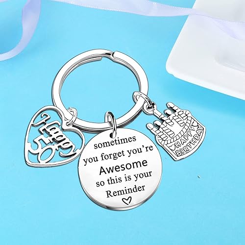 Vista 2 de Nimteve Llavero de regalo de cumpleaños, regalos de cumpleaños inspiradores para mujeres y hombres