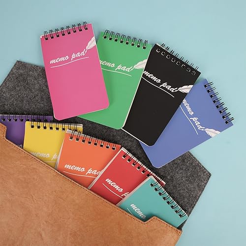 Miniatura 5 de EOOUT Paquete de 18 cuadernos pequeños en espiral de 3 x 5, cuadernos de bolsillo en espiral, blocs de notas, 9 colores del arcoíris, 55 hojas por