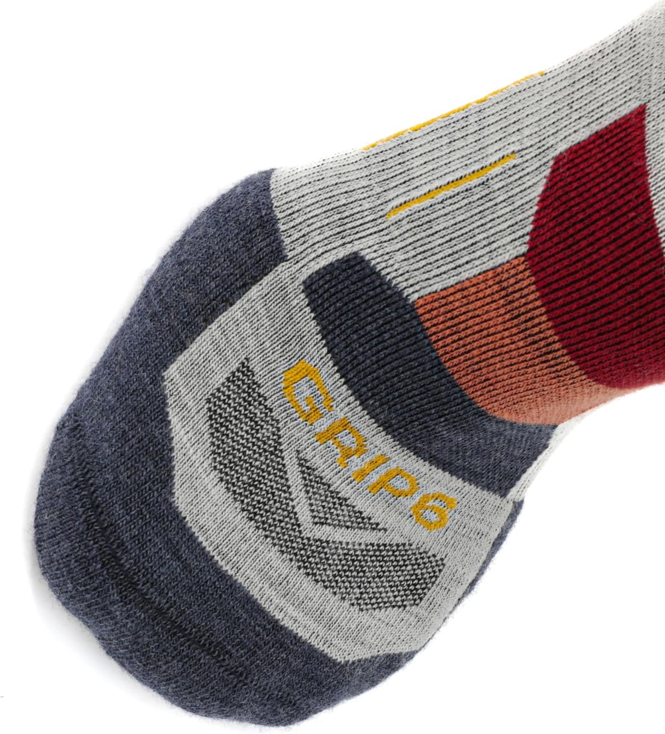 GRIP6 Crew Socks - Merino Wool Socks Made in the USA, Lightweight Wool Hiking Socks, Crew Socks for Men and Women