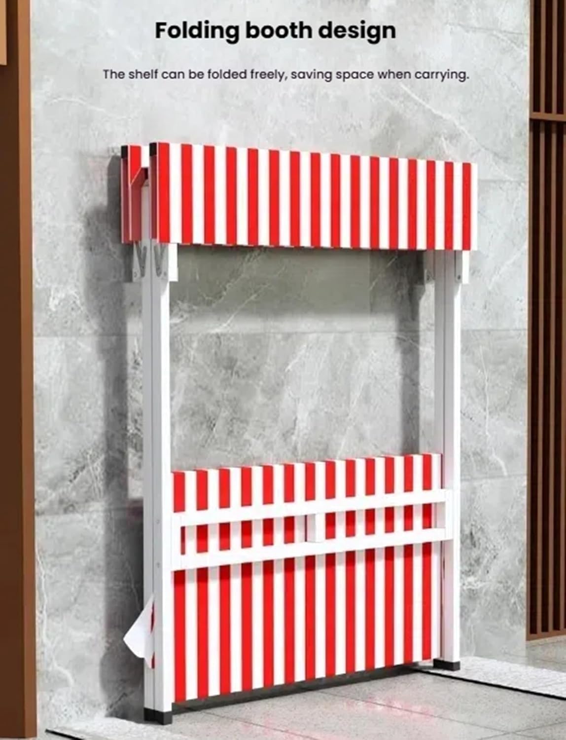 Carrelli per bancarelle del Mercato, carretto Mobile per Cibo da Strada con Ruote, espositore per bancarelle del Mercato all'aperto, Ripiani modulari, Pronto per Cibo da Strada (Giallo, 130x