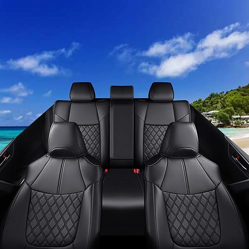 Miniatura 9 de Huidasource Juego completo de fundas de asiento de automóvil RAV4 de ajuste personalizado, cojines de asiento delantero y trasero impermeables para