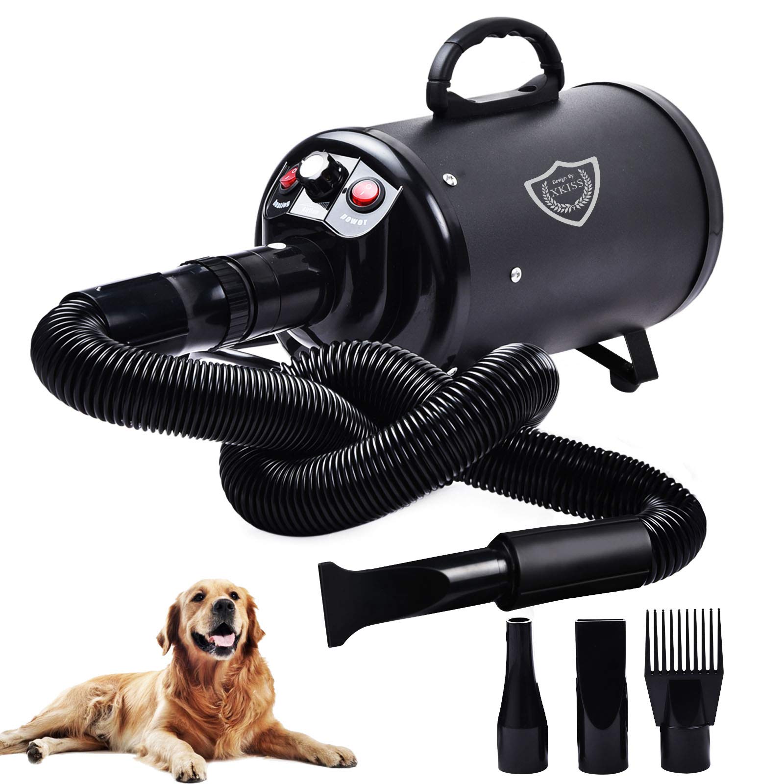 XKISS Dog Hair Dryer, Stepless Speed Regulation, Household Professional Pet Hair Blower, Heat Insula