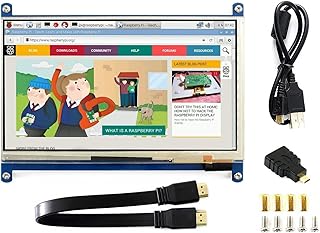 IBest 7 inch Capacitive Touchscreen Display HDMI Screen 1024 * 600 Rev 4.1 LCD IPS Touch Screen Monitor for Raspberry Pi Banana Pi Banana Pro BB Black, Support Windows 10/8.1/8/7 Various Systems