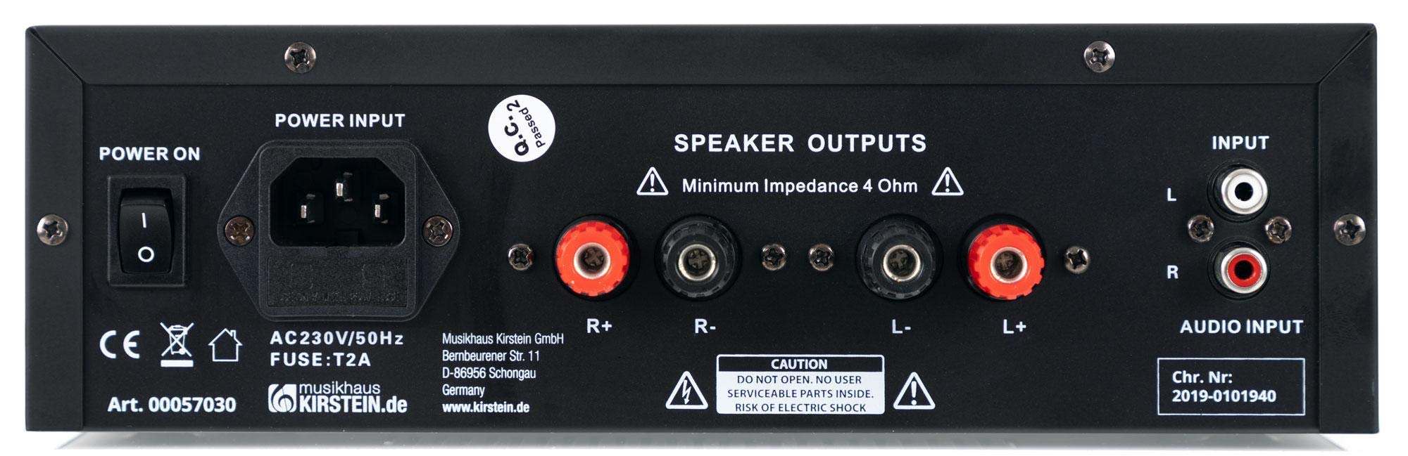 McGrey Wzmacniacz Bluetooth PA-350BT 200 W z USB/MP3, 2 wejścia mikrofonowe, wejście Cinch, idealny na imprezy, karaoke i piwnicę.