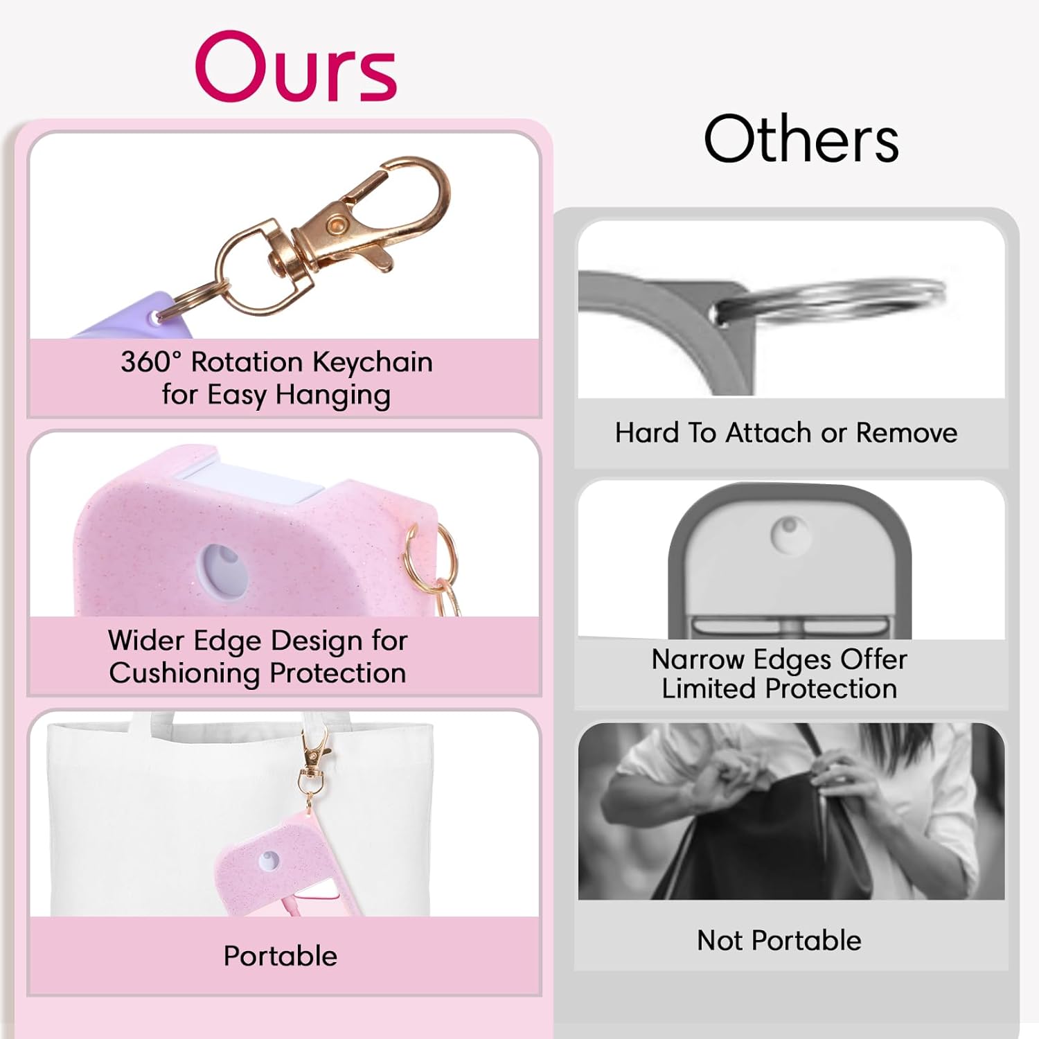 Silicone Case Compatible with Touchland Hand Sanitizer Spray, Protective Case for Spray 1FL. OZ., Sparkling Pink - Image 4