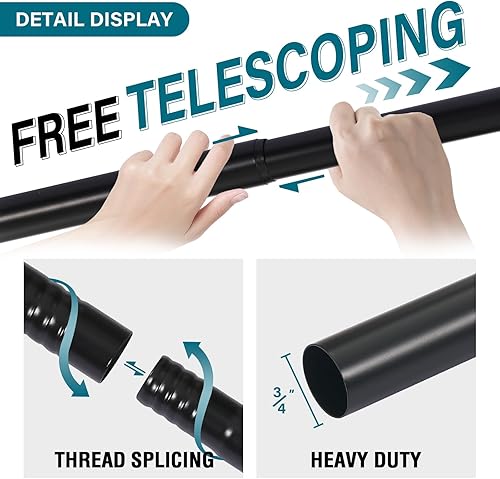 Miniatura 9 de Turquoize - Cortineros decorativos para ventanas con remates clásicos de 7.6  10.16 cm de diámetro.