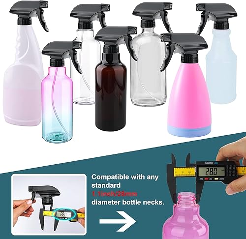 Miniatura 3 de Boquillas para botellas de plástico, boquilla de pulverización de gatillo de flujo resistente, cabezal de repuesto, a prueba de fugas, boquillas de