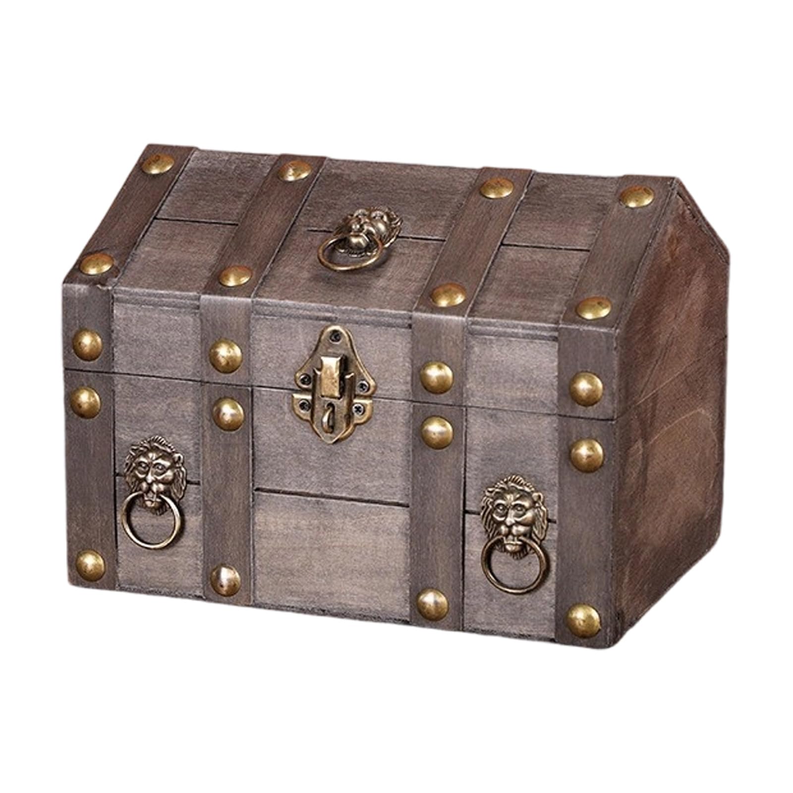 ZBIianxer Spacious Wood Storage Box for Jewelry Watches Featuring Antique Look for Home Decoration Handcraft Wood Case