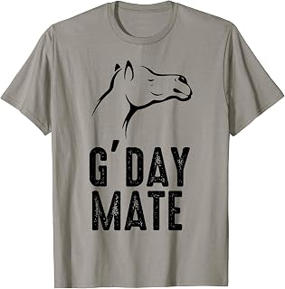 Australia G'Day Mate Shirt Funny Camel Australian Symbol T-Shirt