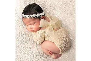 Newborn Photography Outfits Girl Newborn Photography Props Lace Romper Set