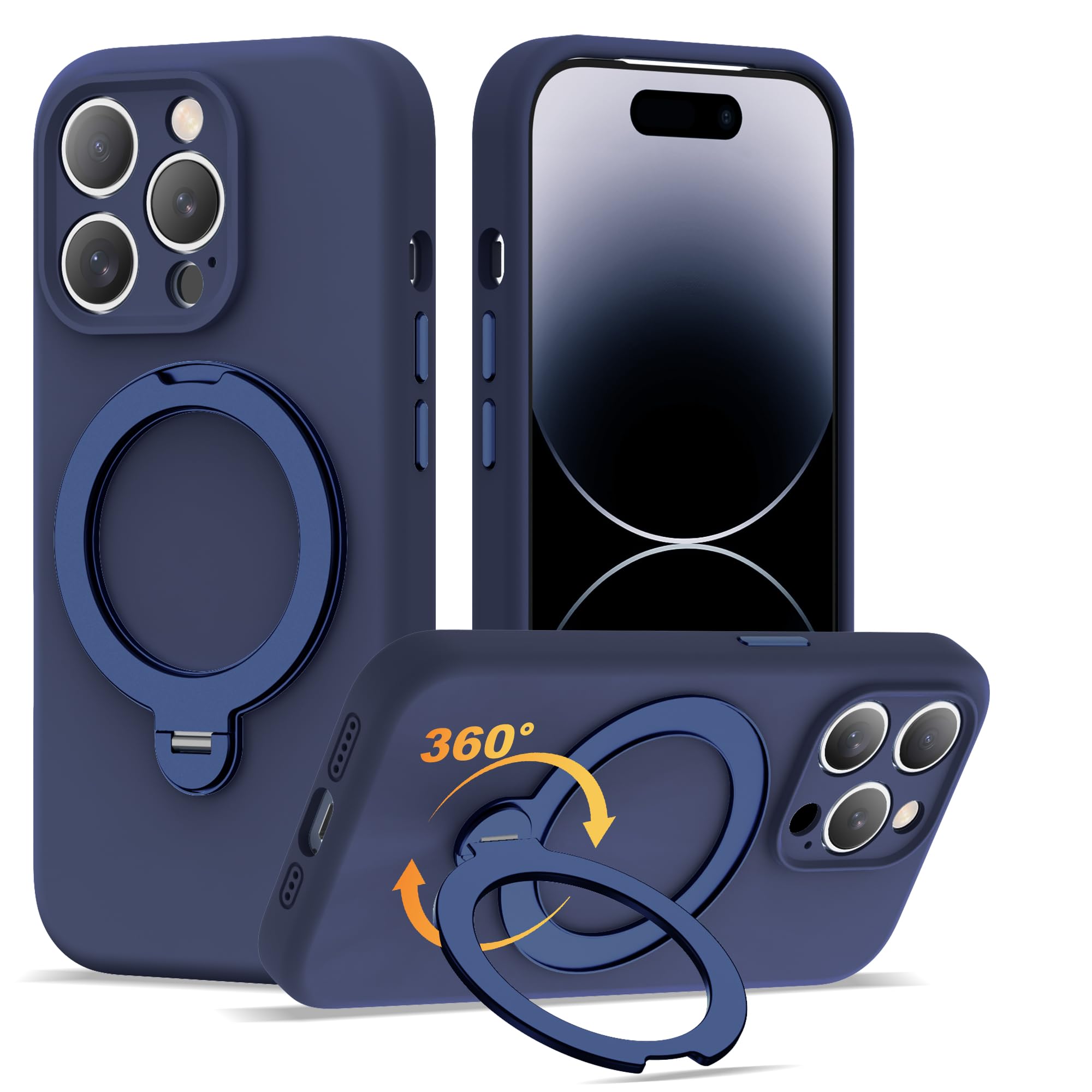 Photo 1 of LEKMOTIN iPhone 14 Pro Case with Magnetic Ring Stand