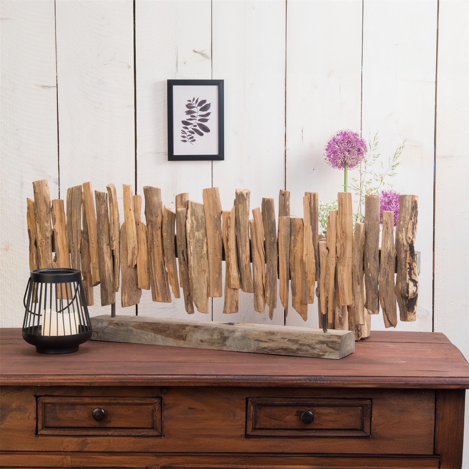 SCULTURA su base Solea | driftwood, 80 cm | statua in legno naturale, figura in driftwood, oggetto decorativo in legno, supporto in driftwood
