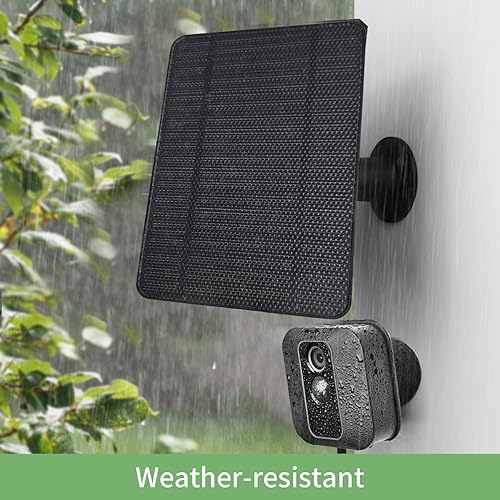 Miniatura 3 de iTODOS Panel solar compatible con Blink Outdoor (3 generación) XT3 y Blink XT XT2 cámara, un panel solar alimenta dos cámaras Blink, con 2 cables