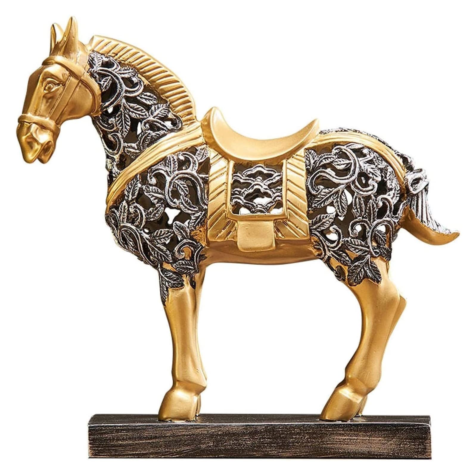 Petites statues à la maison de cheval creux décor de table et bureau rétro