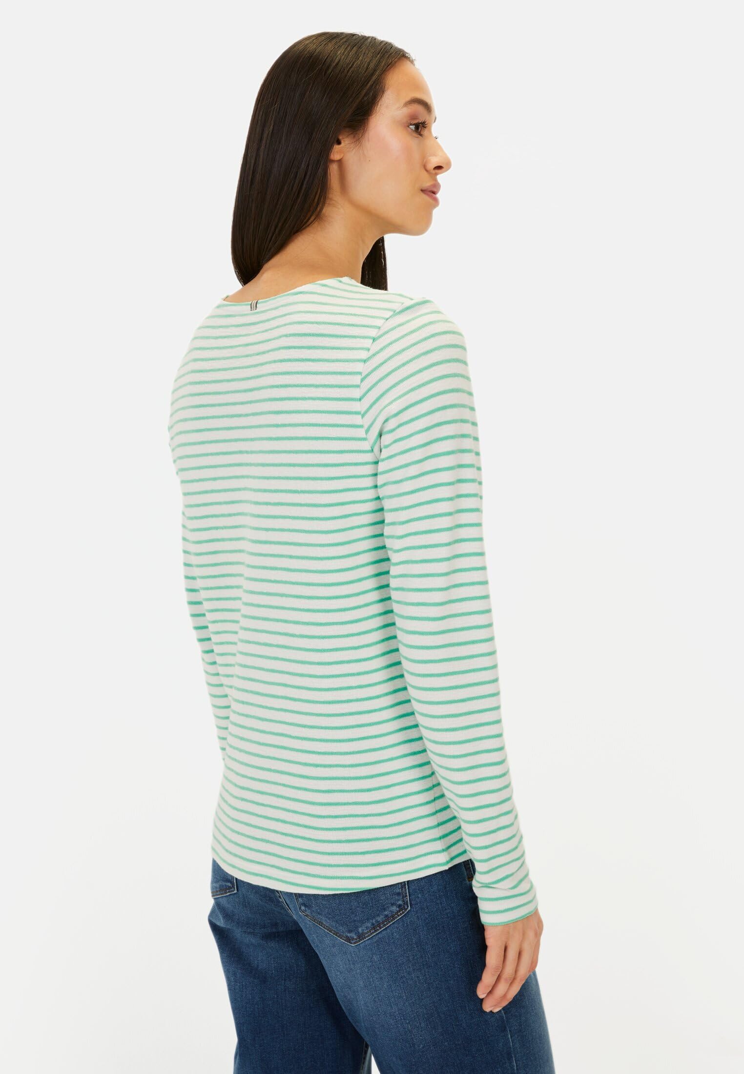 camel active Damen Langarmshirt mit Rundhalsausschnitt