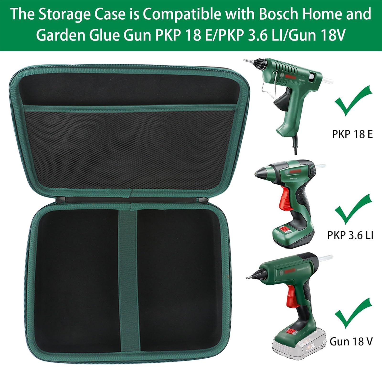 Custodia Rigida per Bosch Home and Garden PKP 18-E/PKP 3.6 LI/AdvancedGlue 18V, Custodia Portatile Antiurto da Viaggio Impermeabile