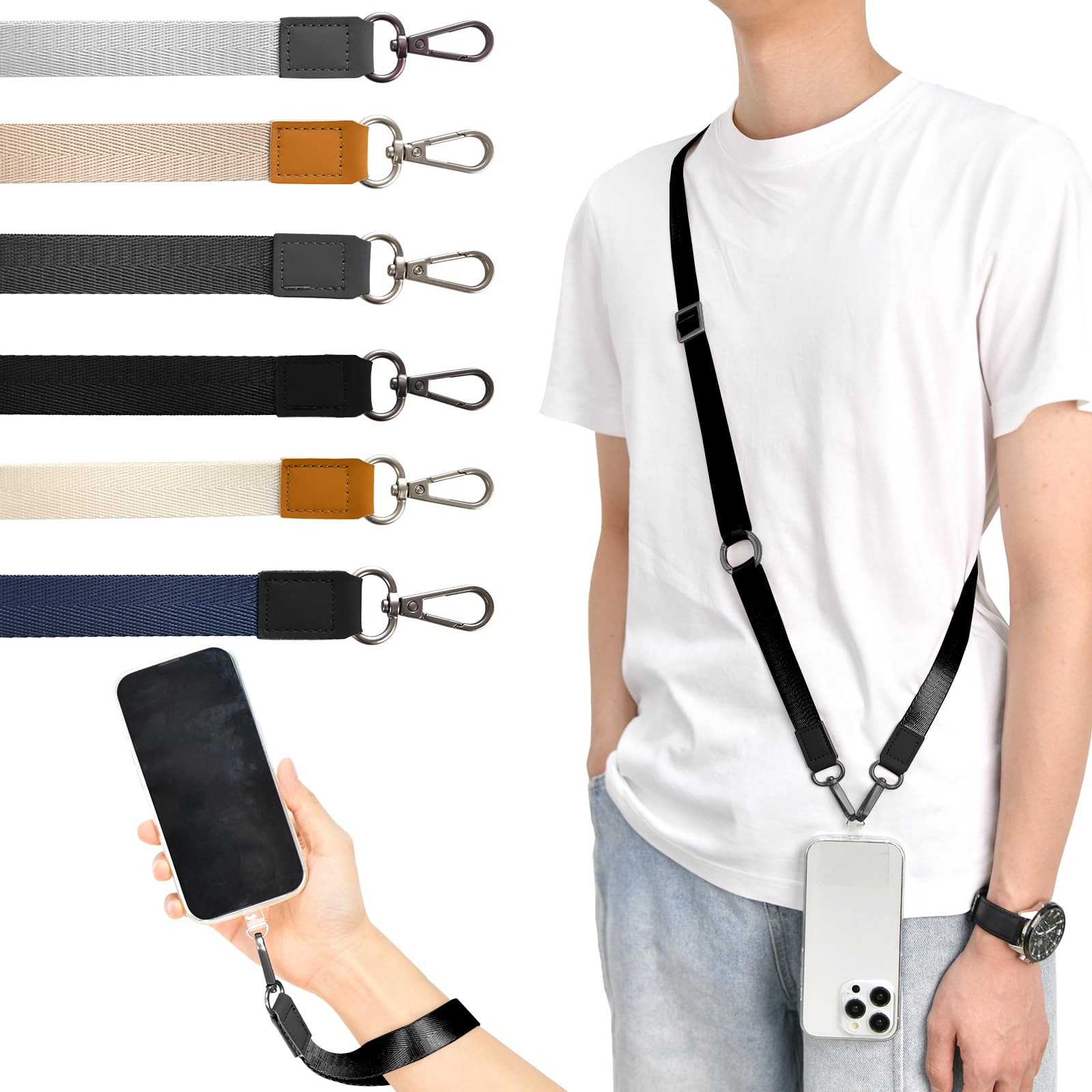 Amazon.co.jp: Yeepan スマホショルダー 斜めがけ/首掛け/肩掛け 太め