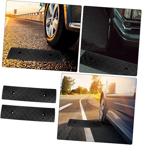 Miniatura 3 de VICASKY 2 rampas de goma antideslizantes para automóvil, resistentes al deslizamiento, duraderas para acera y cuatrimoto, diseño de absorción de