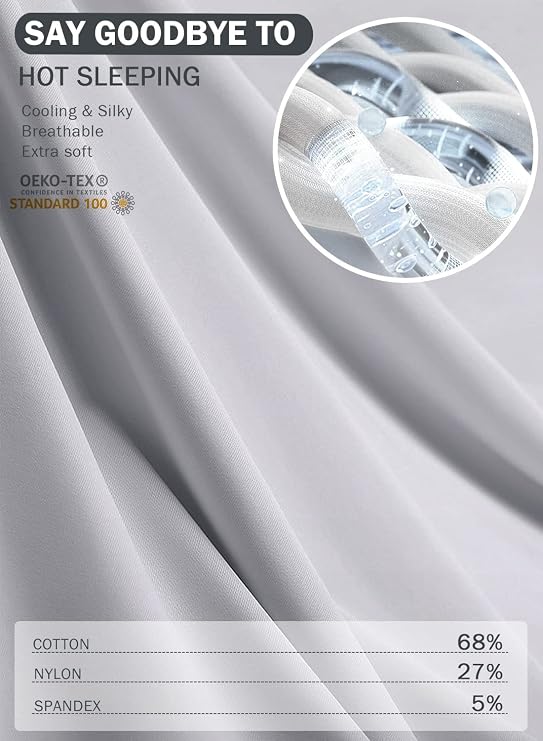 INSEN Reading Pillow, Back Pillow for Sitting in Bed and Couch, Gaming Pillow for Adults, Sit Up Support for Bed, Cooling Tencel, Grey
