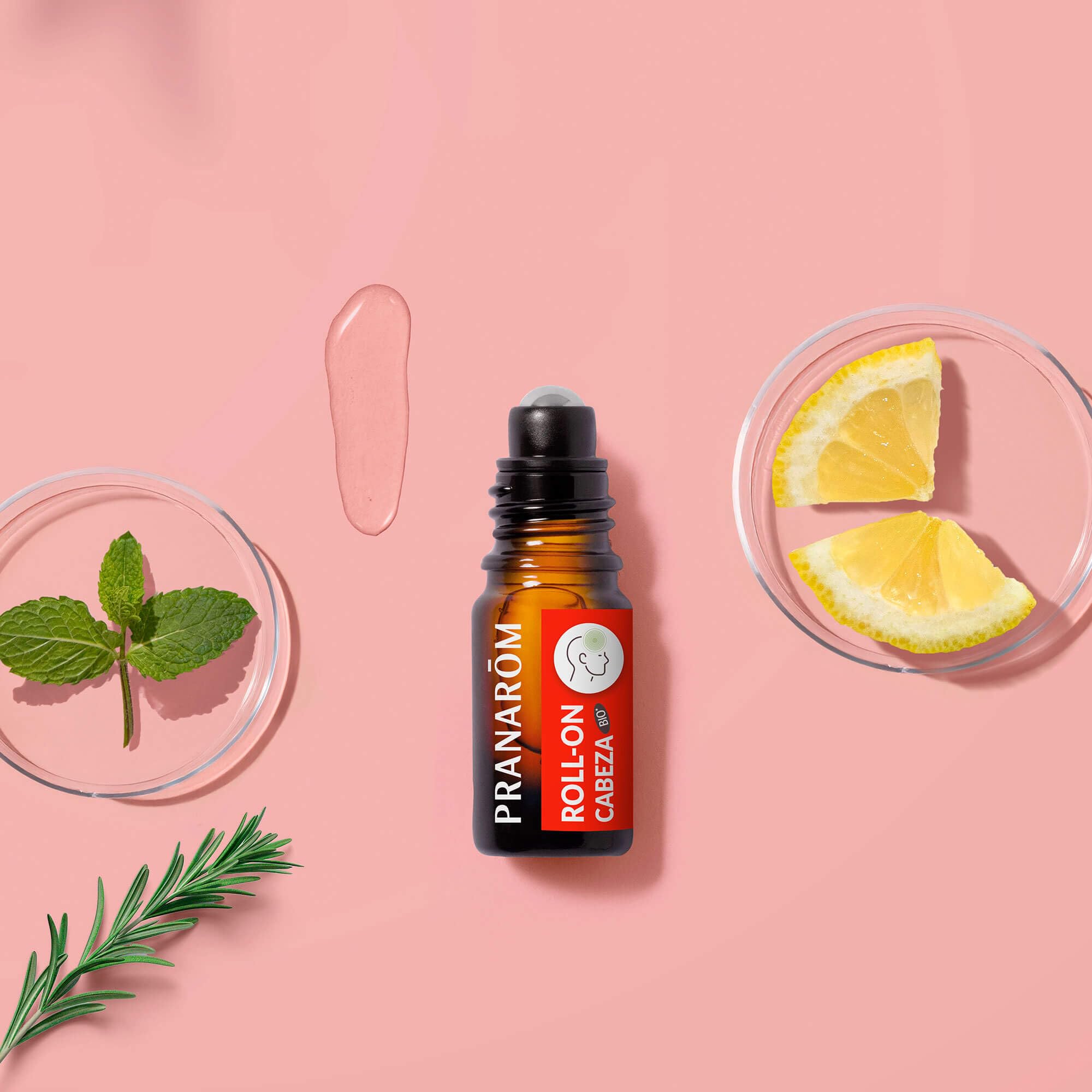 PRANAROM Aromalgic Cepharom Roll-On para Alivio Rápido del Dolor de Cabeza y Migraña – Aceites Esenciales Bio Puros – 5ml