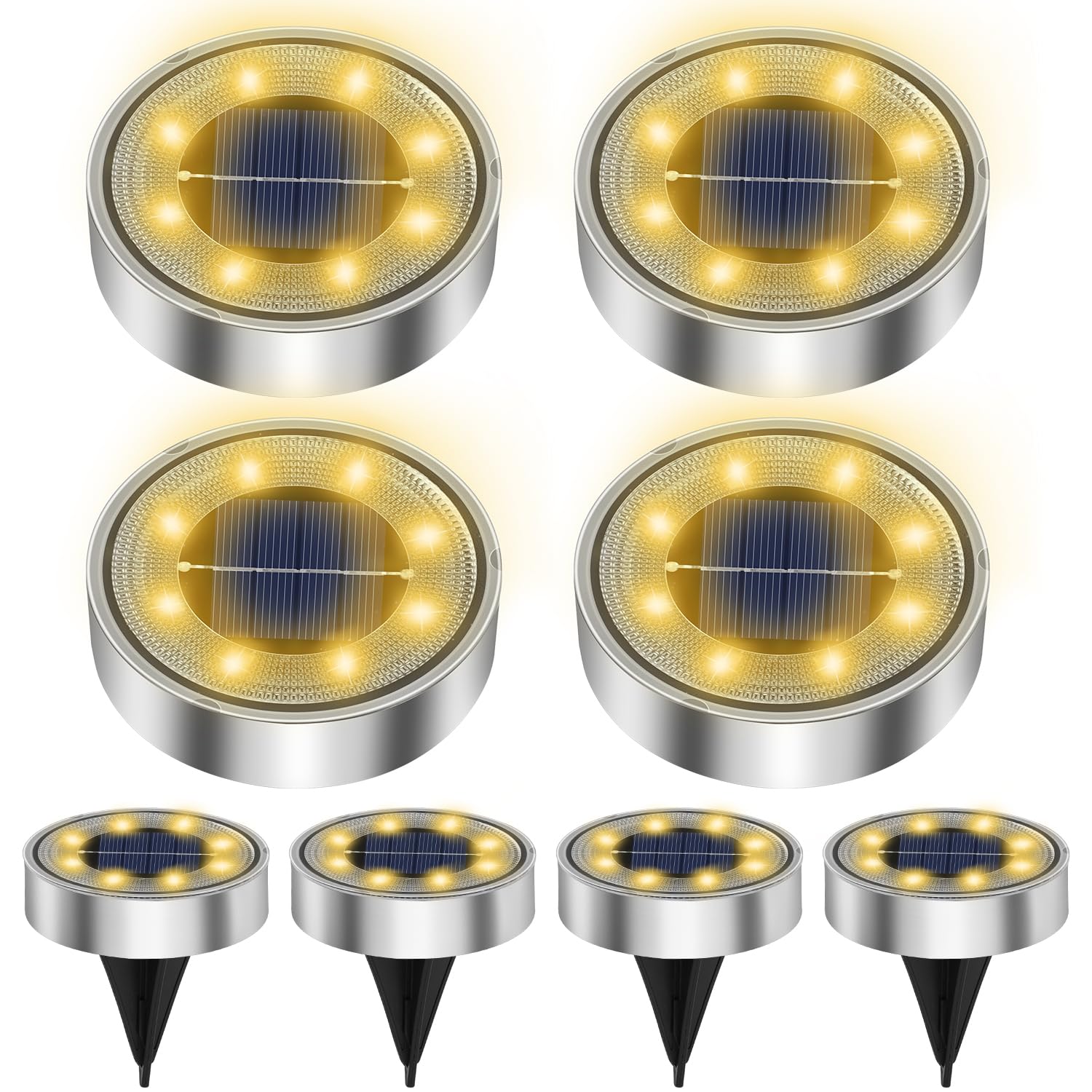 Amazon.co.jp: ソーラーライト 屋外 IP68防水 埋め込み式 ガーデン