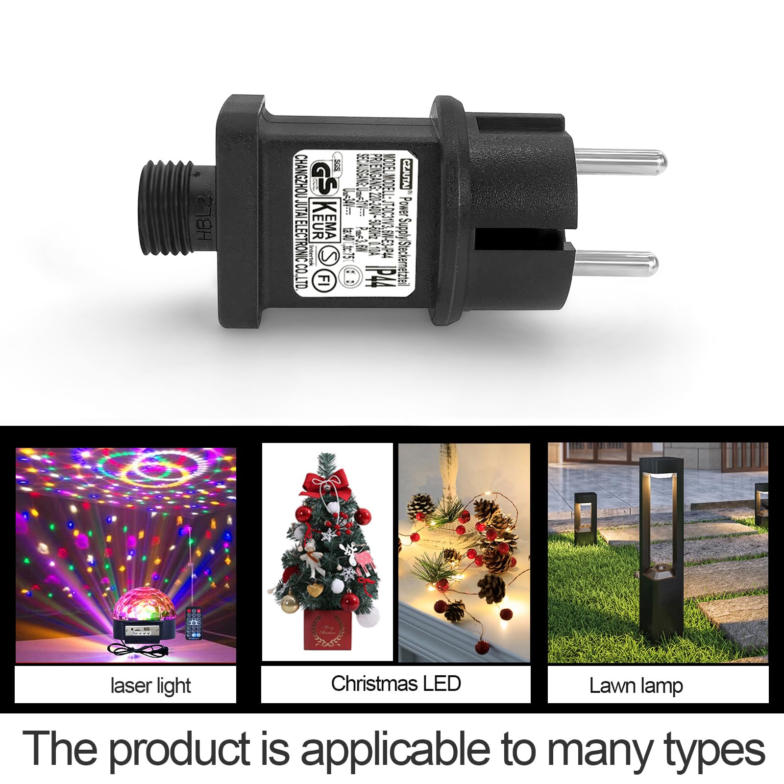 ZYWUOY Adaptateur D'alimentation Pour Guirlande Lumineuse 4,5 V - Étanche IP44 - 1 A - 4,5 W - Pour Adaptateur LED Basse Tension