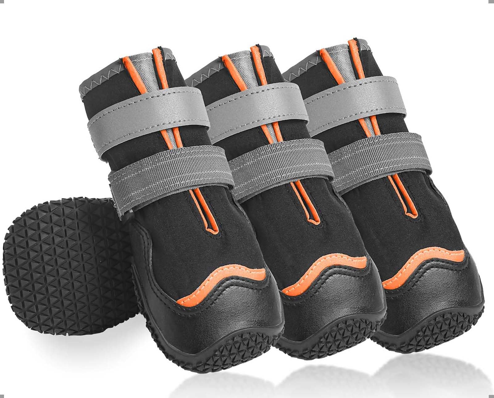 Ohcozzy Waterproof Dog Shoes, Anti-Slip Dog Boots with Reflective Straps