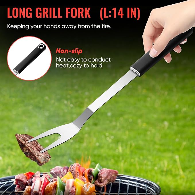 Set de accesorios para parrilla acero inoxidable 21 piezas miniatura 2