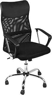 Tumueblekit Silla Oficina Director, Poliéster, Negro, 114x60x52 cm